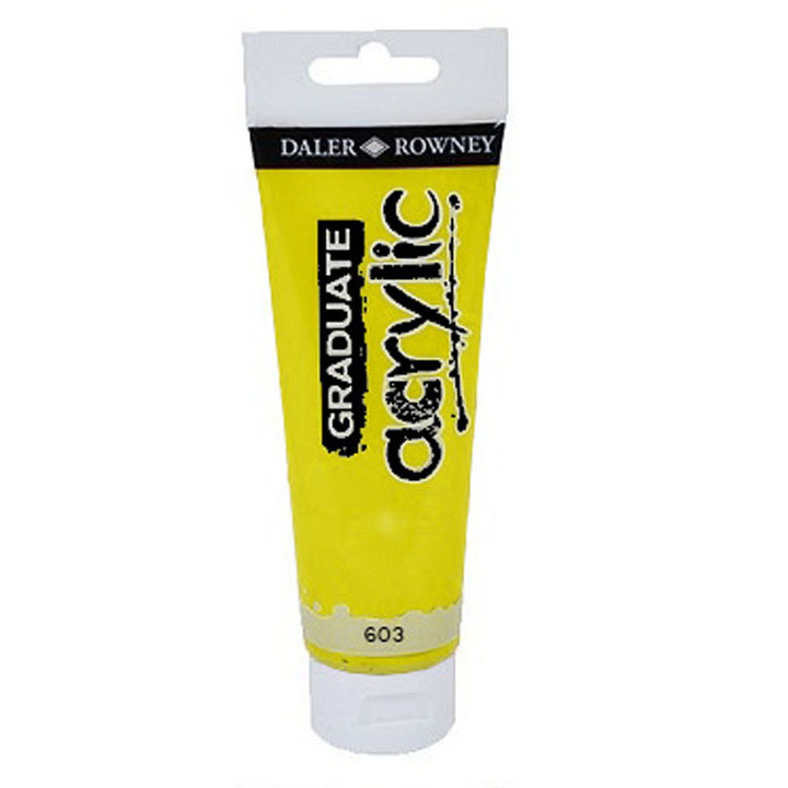 Vopsea acrilica, Daler-Rowney, 120 ml, 120 ml, Galben primar 603
