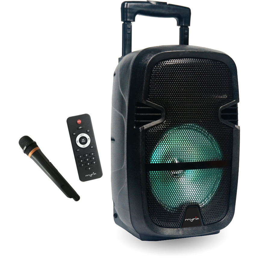 Boxa portabila MYRIA MY2612, Bluetooth, 30W, microfon wireless, telecomanda, negru