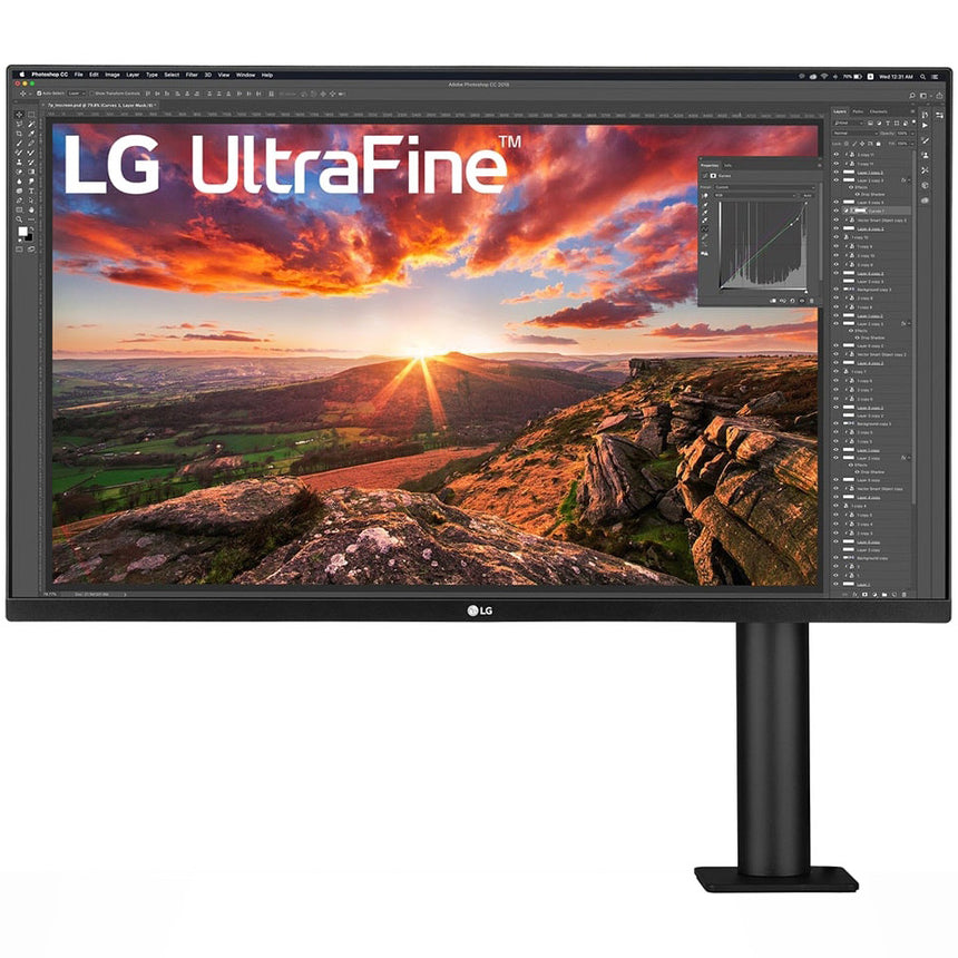 Monitor LG Ergo UHD, 31.5", IPS, 3840 x 2160, 5ms, 60hz, HDMIx2, DPx1, USB-C 60W, USB 3,0x2, Boxe, Pivot, HAS, Negru