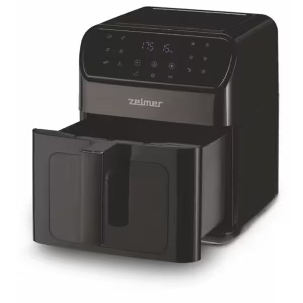Friteuza cu aer cald multifunctionala Zelmer ZAF6500, capacitate 6,5 l, 1500 W, 13 programe automate de gatire, negru