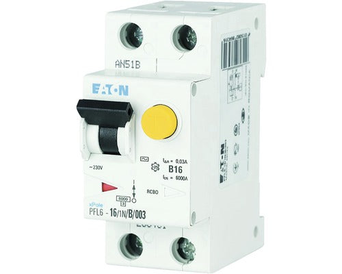 Intreruptor Automat Cu Protectie Diferentiala Eaton Xpole 1p+n 16a 6ka/300ma, Curba C