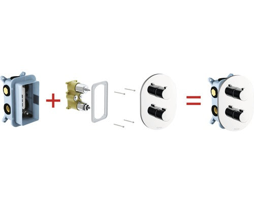 Corp de baza pentru baterii incastrate Ravak R-Box Multi RB 071.50