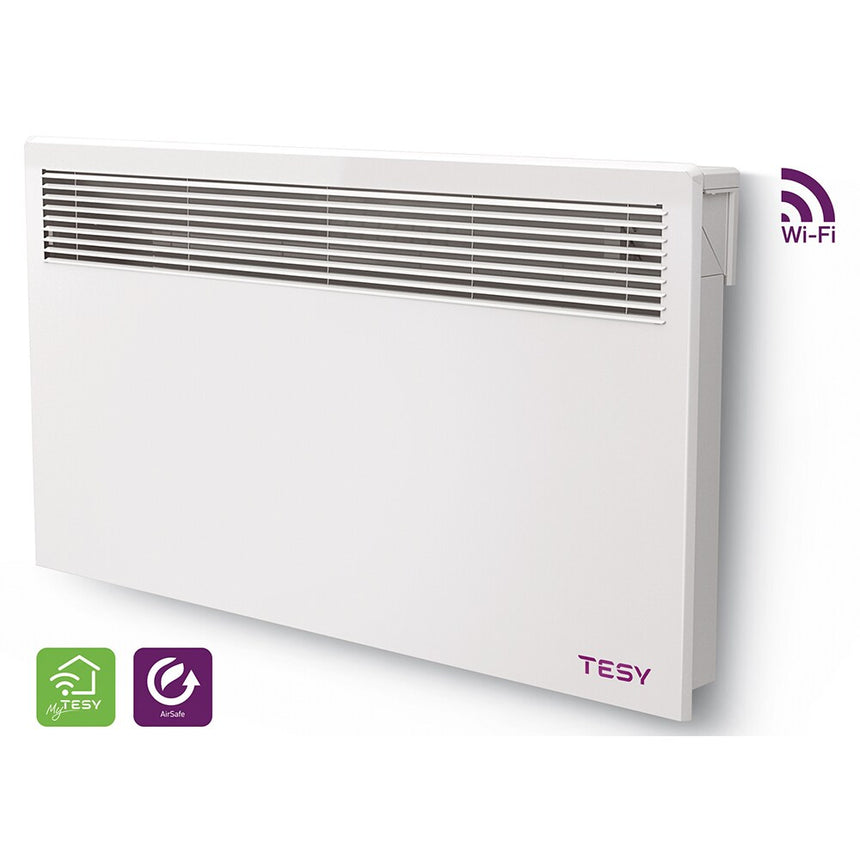 Convector de perete TESY LivEco Cloud, 2000W, control prin internet, aplicatie myTesy, functie AIRSAFE, CN 051 200 EI CLOUD AS W
