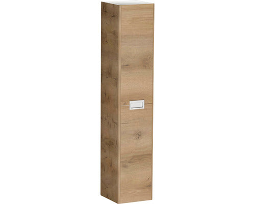 Dulap baie inalt suspendat Cubo, 2 usi, PAL, 30x130 cm, stejar salbatic