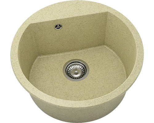 Chiuveta Bucatarie Rotunda Fat Avangard 223 Ø51 Cm, Granixit Cocoa Cream
