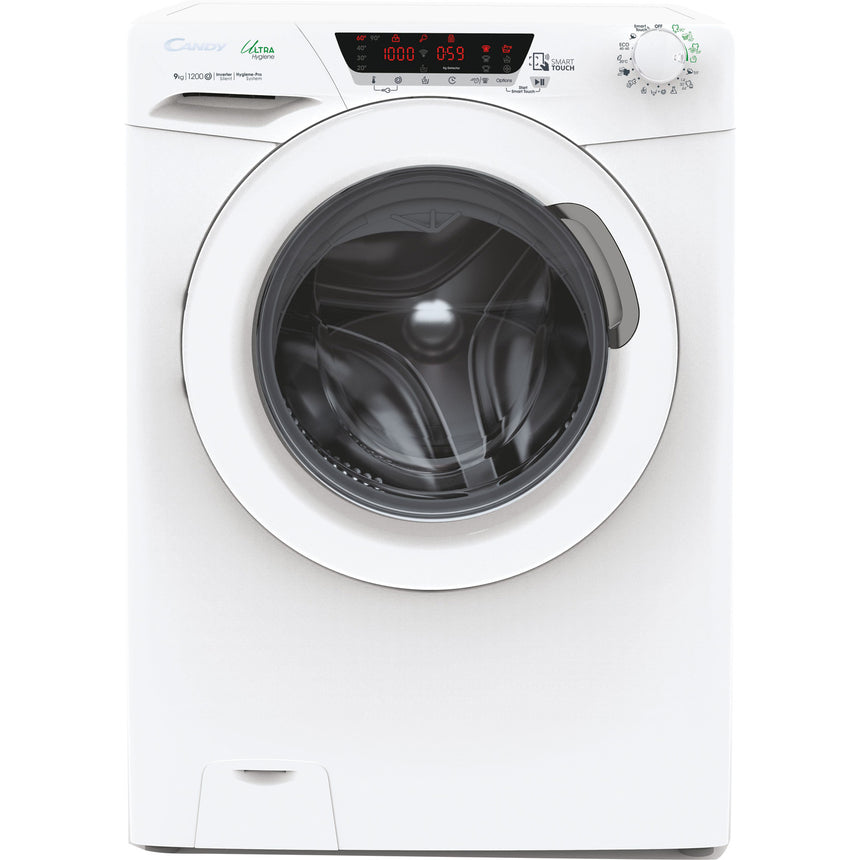 Masina de spalat rufe Candy Ultra Hygiene HE 129TXME/1-S, 9 kg, Clasa A, 1200 RPM, Alb