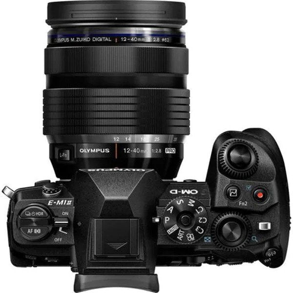 Aparat foto Mirrorless OLYMPUS E-M1 Mark II, 20.4 MP, 4K, Wi-Fi, Double Zoom Kit, Negru