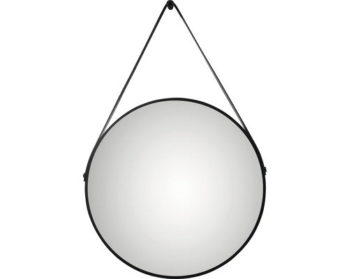 Oglinda baie cu iluminare LED DSK Black Vogue matt Ø 50cm