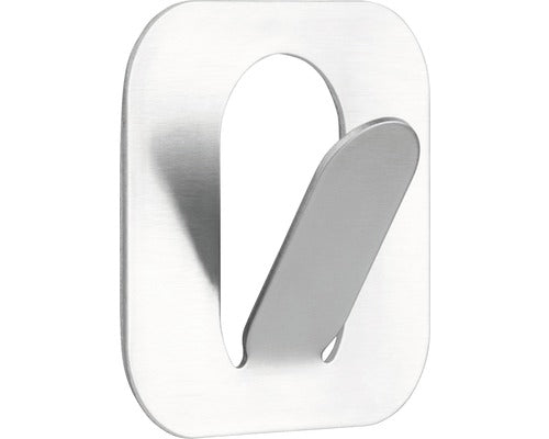 Cuier Baie Tiger Paperclip, 1 Agatatoare, Montaj Prin Lipire, Inox Mat, Set 2 Bucati