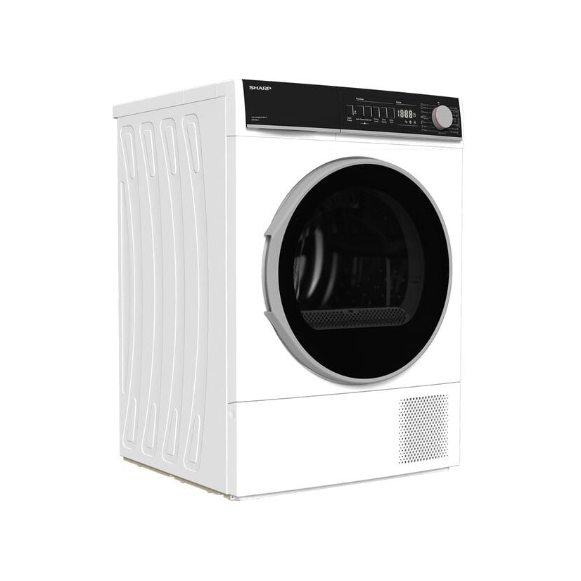 Uscator de Rufe SHARP KD-NHB8S7GW21-EE, Pompa de Caldura, 8 kg, 15 programe, Clasa A++, Alb