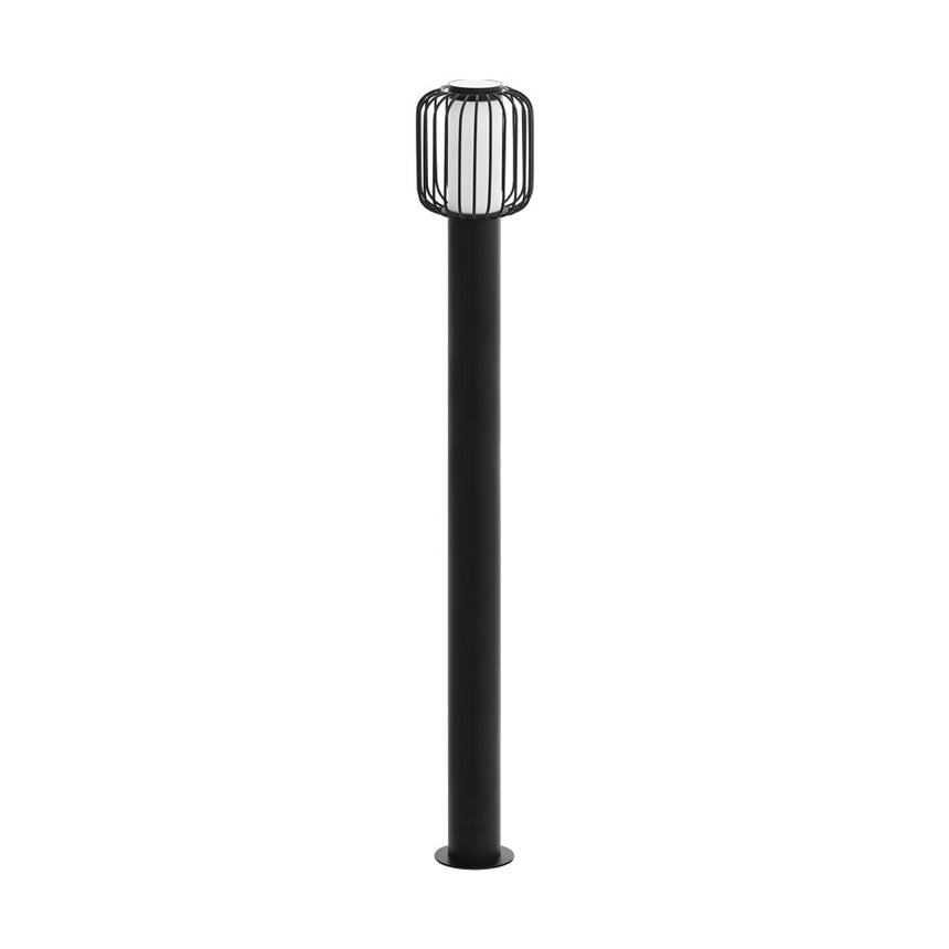 Stalp exterior, RAVELLO, EGLO, E27, 1x28W, otel zincat, negru, plastic, alb, 110 x 16.5 x 11.5 cm, IP44