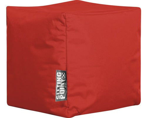 Taburet Puf Sitting Point Forma Cub Scuba Rosu 40x40x40 Cm