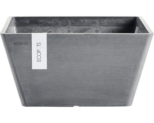 Ghiveci Ecopots Berlin Plastic 25x25x12, 8 Cm Gri