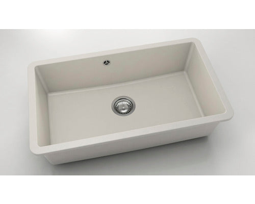 Chiuveta Bucatarie Cu O Cuva Fat Avangard 232 76x46 Cm Fara Picurator, Montare Sub Blat, Fatgranit Light Beige
