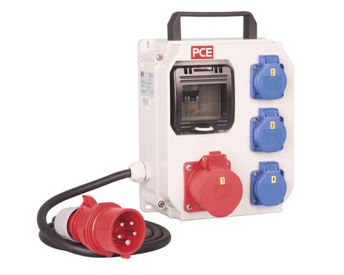 Distribuitor Electric Trifazic Pce 4 Prize (3 Cp + 1 Trifazata) Cablu 2m H07rn-f 5x1, 5 Mm² Ip54