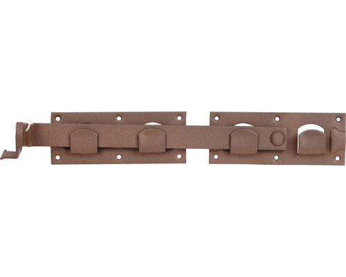 Zavor Metalic Pentru Poarta Dubla Alberts Duravis 423x70 Mm, Otel Zincat Maro Inchis