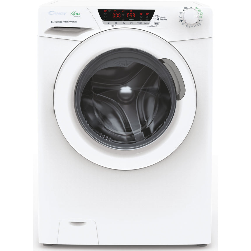Masina de spalat rufe Candy Ultra Hygiene HE 128TXME/1-S, 8 kg, Clasa A, 1200 RPM, Alb