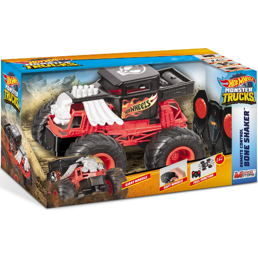 Masinuta Hot Wheels Monster Trucks RC - Bone Shaker, 17 cm
