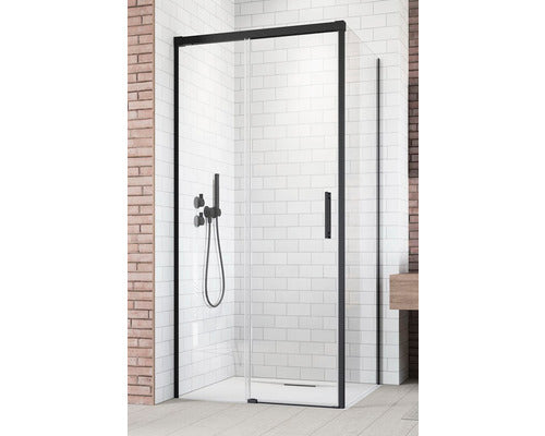 Usa glisanta dus Radaway Idea Black KDJ stanga 100x200,5 cm, sticla transparenta, profil negru