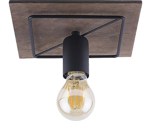Plafoniera Coba E27 Max. 1x60w, Negru/maro Antic
