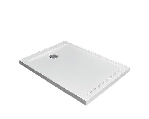 Cadita de dus dreptunghiulara Radaway Doros F Compact 90x120x12 cm acril alb