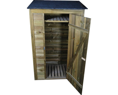 Magazie Gradina Habrita Cu Podea Lemn 111x175 Cm Natur