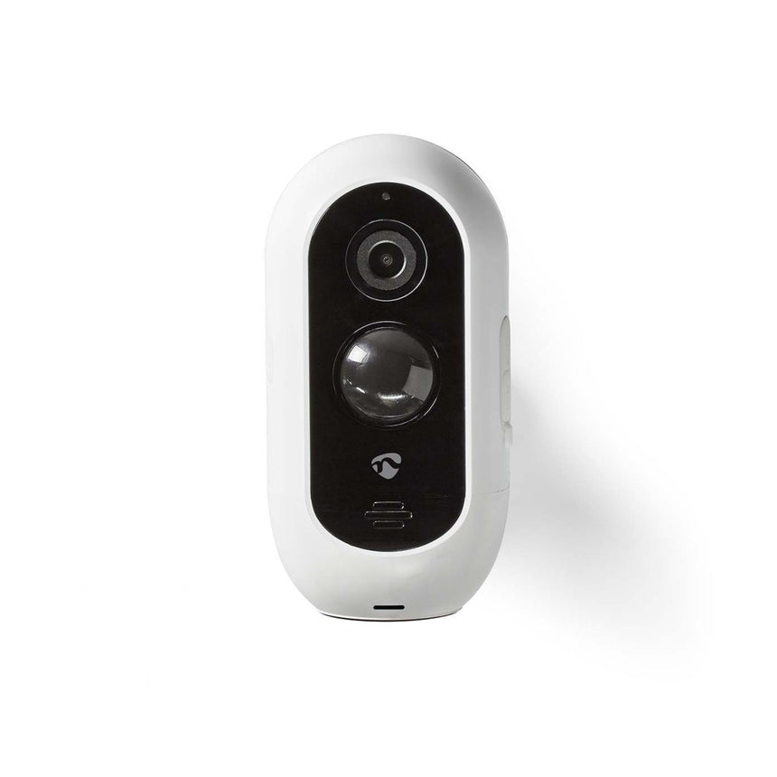 Camera inteligenta cu senzor, Nedis, PIR 1080p, 5V, 5200mAh, Wi-Fi, Alb\Negru