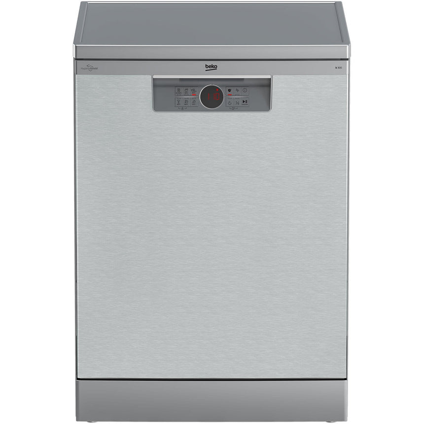 Masina de spalat vase Beko BDFN26430X, 14 seturi, 6 programe, Clasa D, HygieneShield, HygieneIntense, SelfDry, 60 cm, Argintiu