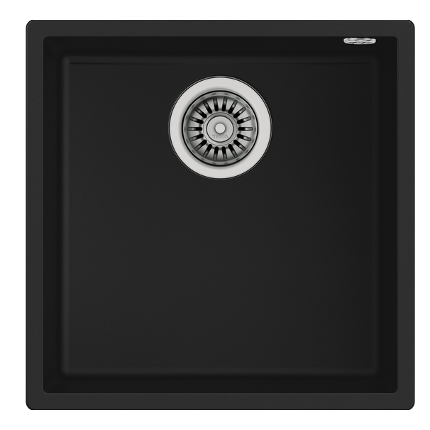 Chiuveta de bucatarie Teka SQUARE 40.40 TG Q, Tegranite+, 440 x 440 mm, Undermount, negru metalizat