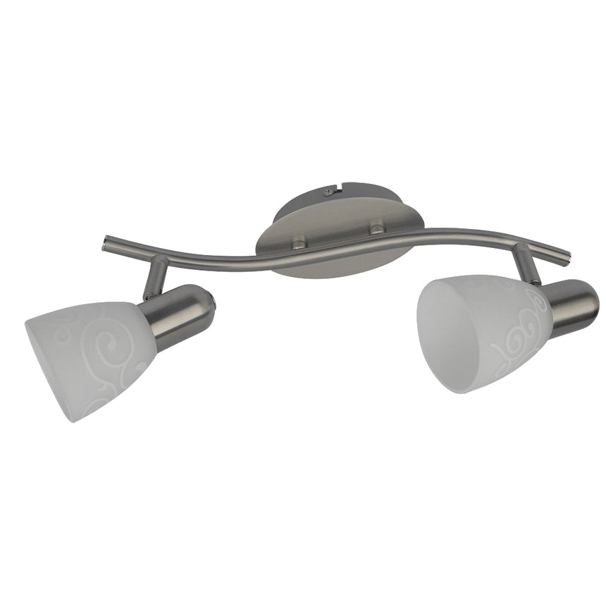 Lustra Rabalux Harmony, E14, 2x40W, Crom satinat