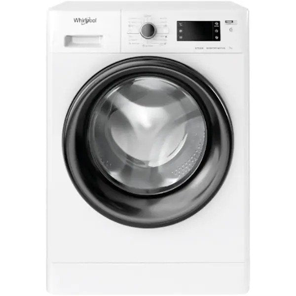 Masina de Spalat Rufe Frontala Slim WHIRLPOOL FWSG 71283 BV EE N, 6th Sense, 7 kg, 1200 rpm, Clasa D, Alb