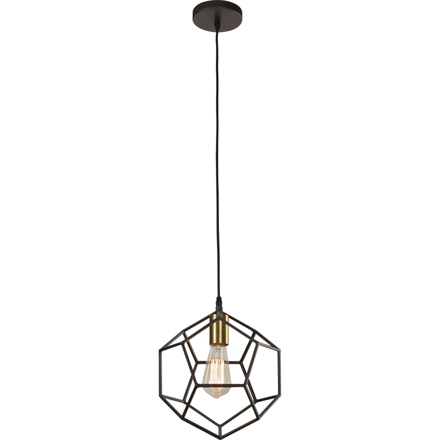 Pendul Klausen, Atom Sp1, Negru/Auriu, KL 6334, E27, 1 x 11 W