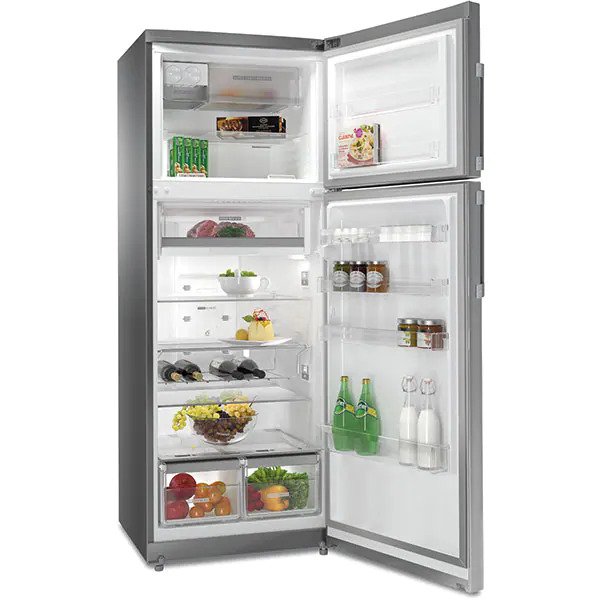 Frigider cu doua usi Whirlpool WT70E952X, 419 l, Total NoFrost, Tehnologia al 6-lea Simt, Display Digital, Clasa E, H 190 cm, Inox