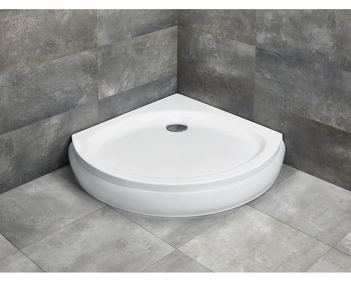 Cadita De Dus Semirotunda Radaway Patmos B 90x90x16 Cm Acril Alb 4t99155-03