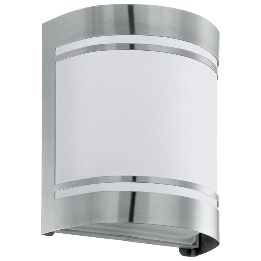 Aplica exterior CERNO, 30191, inox/alb, 1x40W E27, IP44