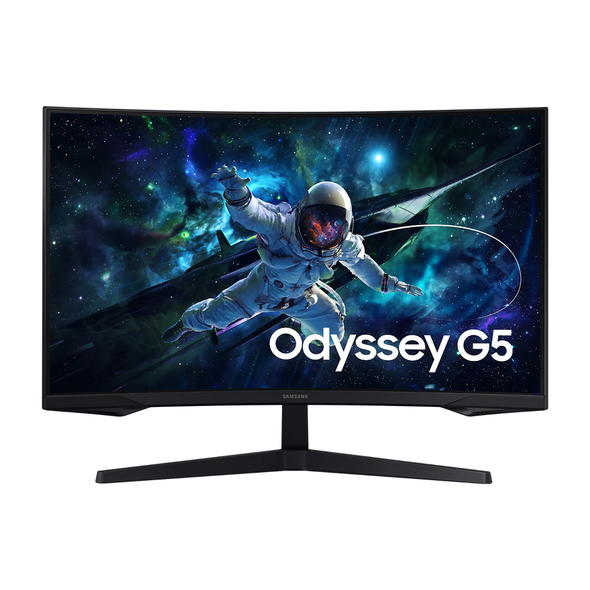 Monitor Gaming Curbat LED VA Samsung Odyssey G5 32", QHD (2560x1440), 165Hz, 1ms, AMD FreeSync™, HDR10, 1000R, HDMI, Display Port, Jack, negru