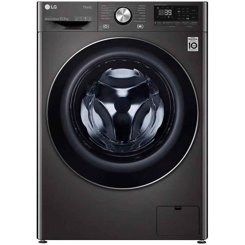 Masina de spalat rufe LG F4WV910P2SE, 10.5 kg, 1400 rpm, Clasa A, Direct Drive, TurboWash, Steam, WiFi, Negru
