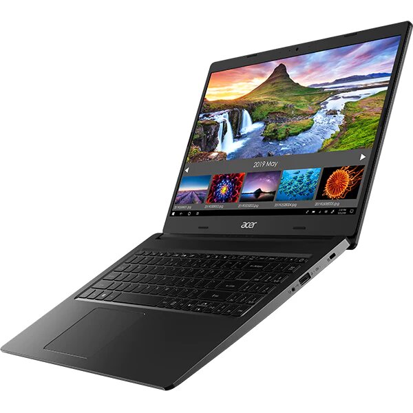 Laptop ACER Aspire 3 A315-56-37LG, Intel Core i3-1005G1 pana la 3.4GHz, 15.6" Full HD, 8GB, SSD 256GB, Intel UHD Graphics, Free DOS, Negru
