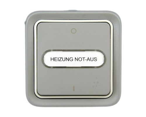 Intrerupator Bipolar 1/0 Legrand Plexo Ip55 Gri, Cu Lumina, Montaj Aplicat