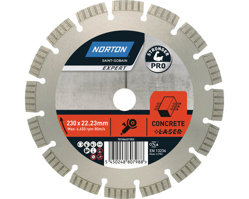 Disc Diamantat Pentru Beton Norton Expert Pro Ø230x22, 23mm