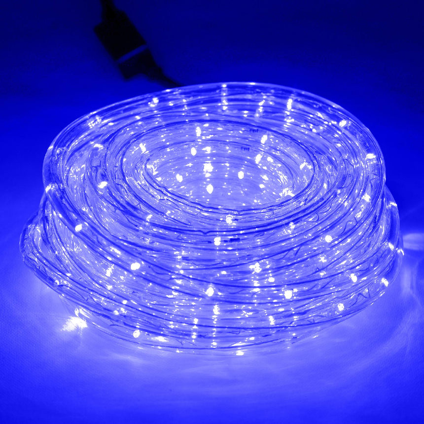 Flink Tub luminos LED 13mm, 10m, 24LEDs, albastru, alimentare inclusa
