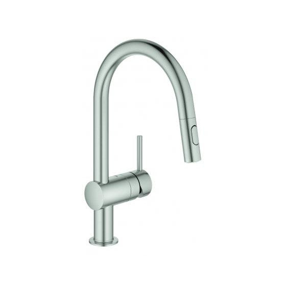 Baterie de bucatarie cu monocomanda 1/2", Minta, supersteel, 32321DC2 Grohe