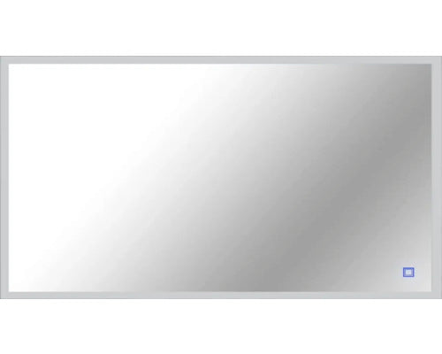 Oglinda Baie Cu Led Cordia Square Line 120x65 Cm Rama Neagra Senzor Touch Ip 44