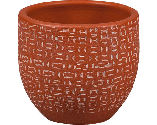 Masca Ghiveci Amarante Ceramica Portelanata Ø 24 Cm H 22 Cm Portocaliu