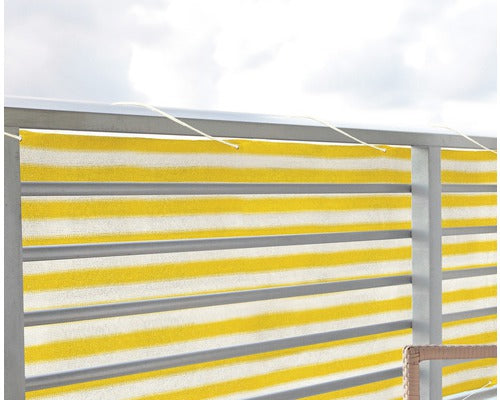 Aparatoare Balcon, Dungi, Galben-alb, 90x500 Cm