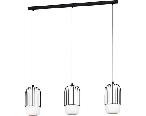 Lustra Muleges E27 Max. 3x40w, Negru/alb Mat
