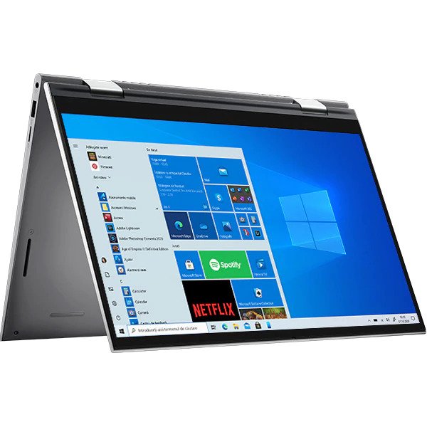 Laptop 2 in 1 DELL Inspiron 5410, Intel Core i3-1155G4, 14" Full HD Touch, 8GB, SSD 256GB, Intel UHD Graphics, Windows 10 Home S, Argintiu
