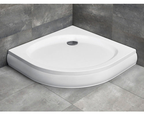 Cadita De Dus Semirotunda Radaway Patmos A 80x80x16 Cm Acril Alb 4s88155-03