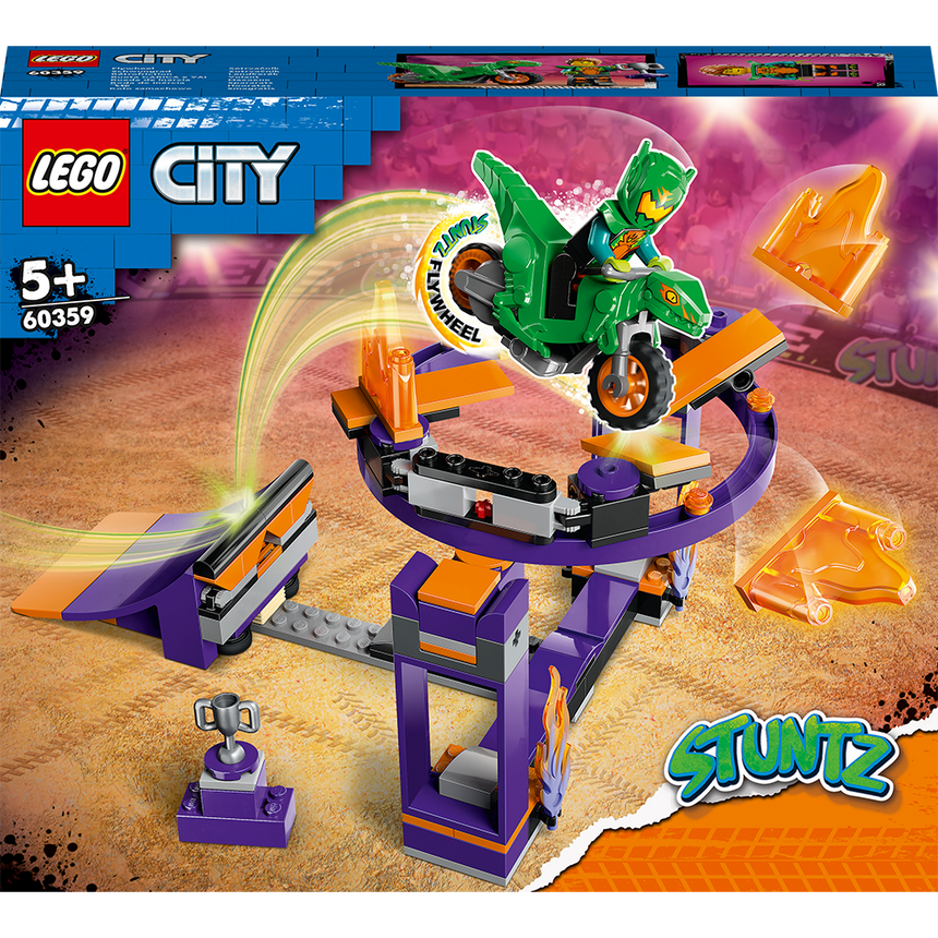 LEGO® City - Provocarea de cascadorii pe rampa cu saritura prin cos 60359, 144 piese