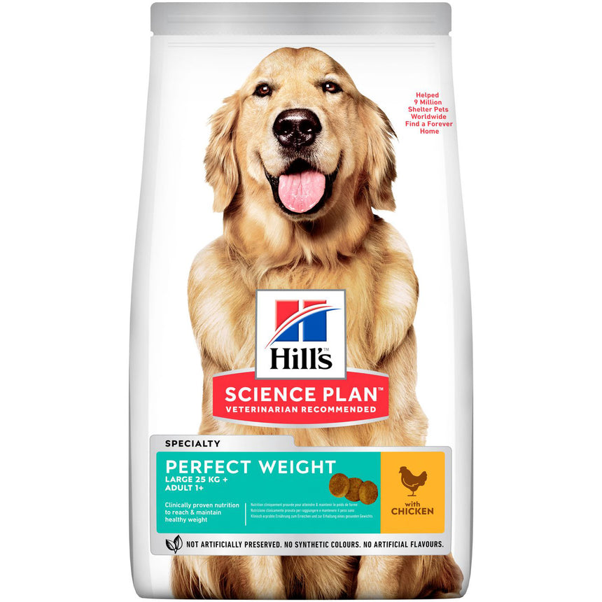 Hrana uscata pentru caini Hill's SP, Adult, Talie mare, Perfect Weight, 12 Kg
